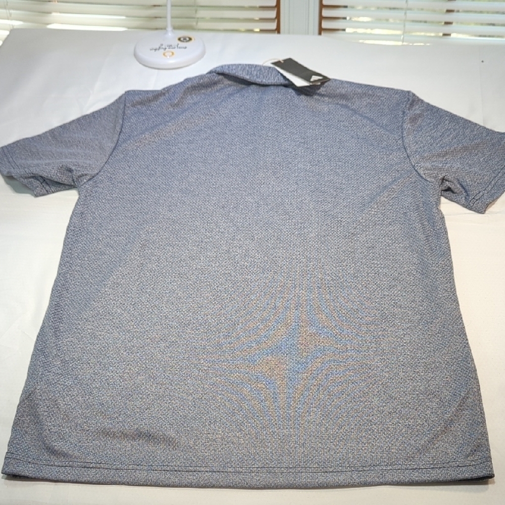 Adidas Men's Heathered Gray Polo Shirt - Picture 10 of 11
